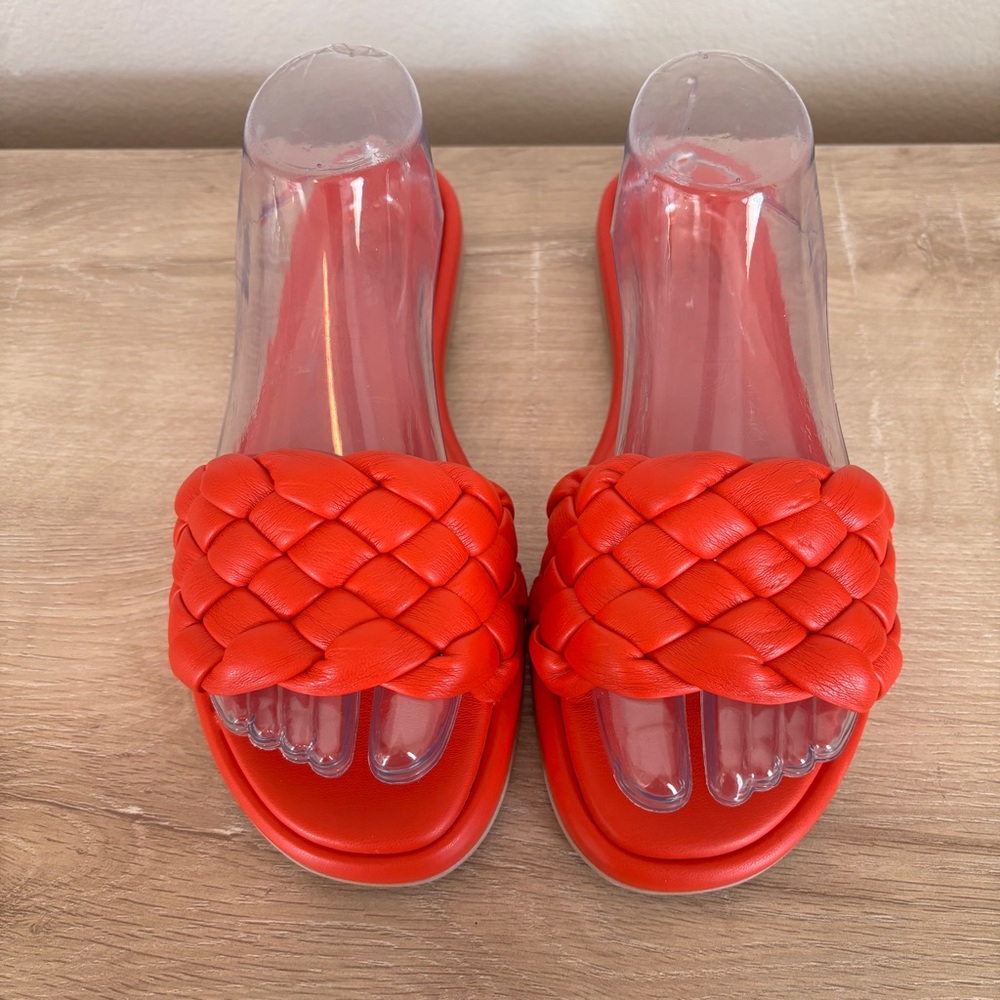 Seychelles Bellissima Red Orange Slides Sandals Size‎ 8.5 - Picture 4 of 7